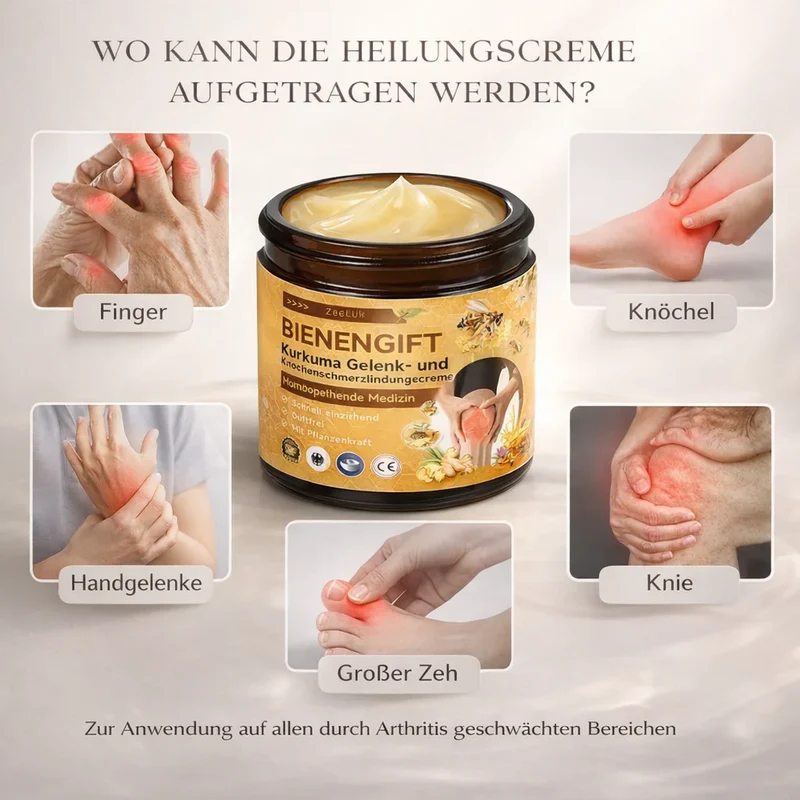 Bienengiftcreme | Salbe mit Bienengift, Hyaluron & Kollagen | BeeLixir