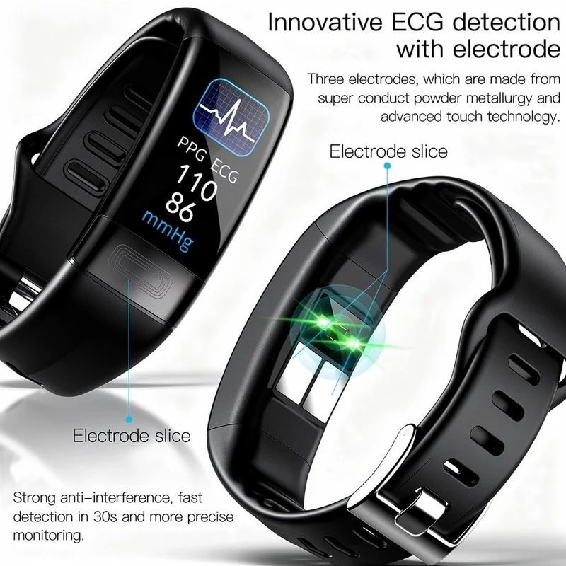 Smartwatch mit EKG, Herzfrequenz, Blutdruck & Schlaftracking für Damen und Herren | Fitness Tracker | Vitaro