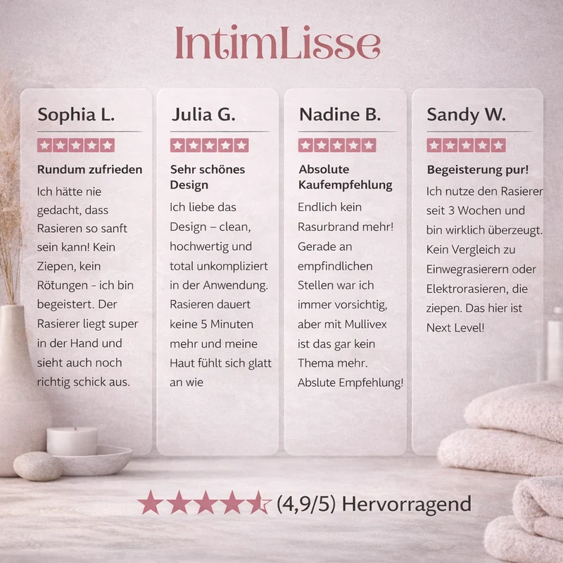 Intimrasierer Frauen | Elektrischer Rasierer für Damen | IntimLisse