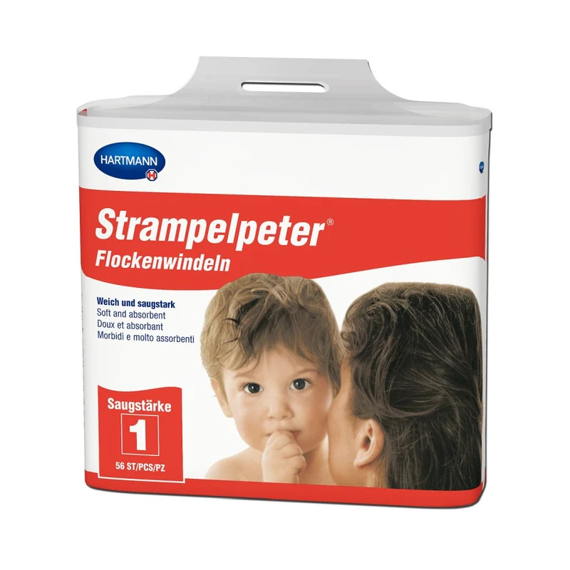 Strampelpeter Flockenwindeln, Stärke 1, 35 x 11 cm