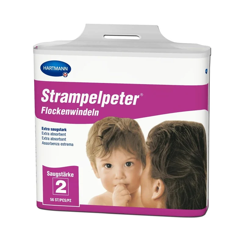 Strampelpeter Flockenwindeln, Stärke 2, 35 x 11 cm