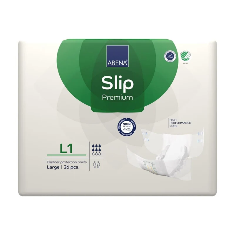 Abena Slip Premium L1 Inkontinenzwindeln 2500 ml, 26 Stück