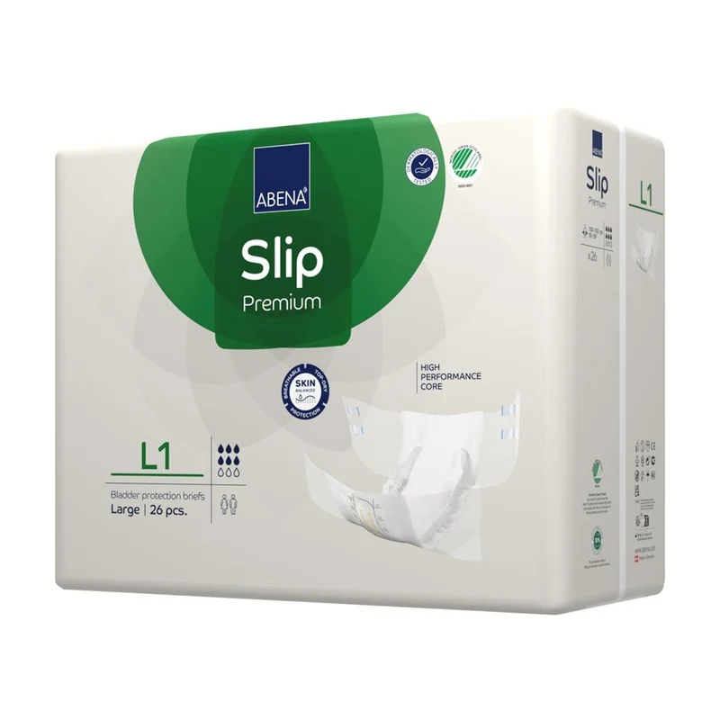 Abena Slip Premium L1 Inkontinenzwindeln 2500 ml, 26 Stück