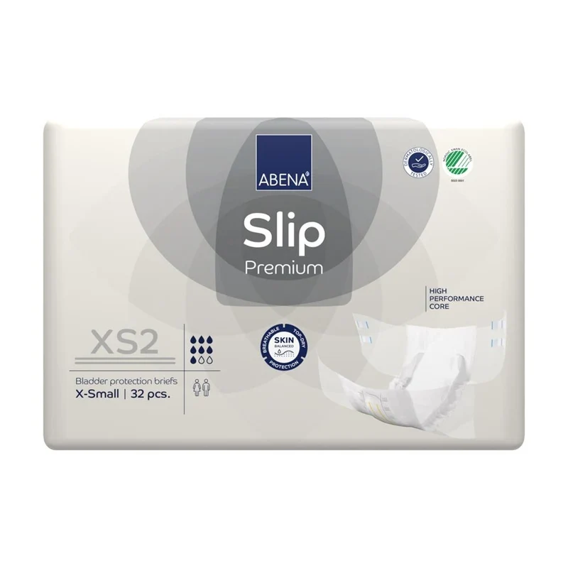 Abena Slip Premium Inkontinenzwindeln XS2 1400 ml, 32 Stück