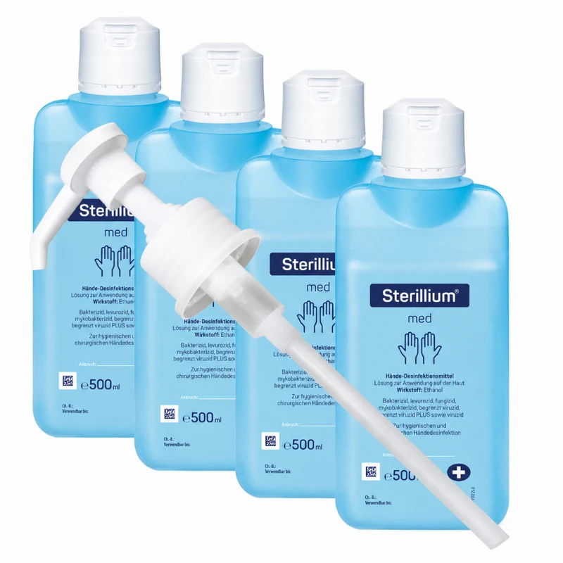 Bode Sterillium med Händedesinfektion 4 x 500 ml + Medi-Inn Dosierpumpe