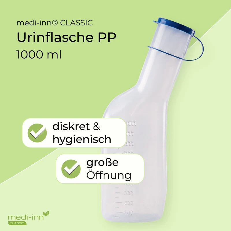 Medi-Inn Urinflasche PP 1000 ml, für Männer, milchig