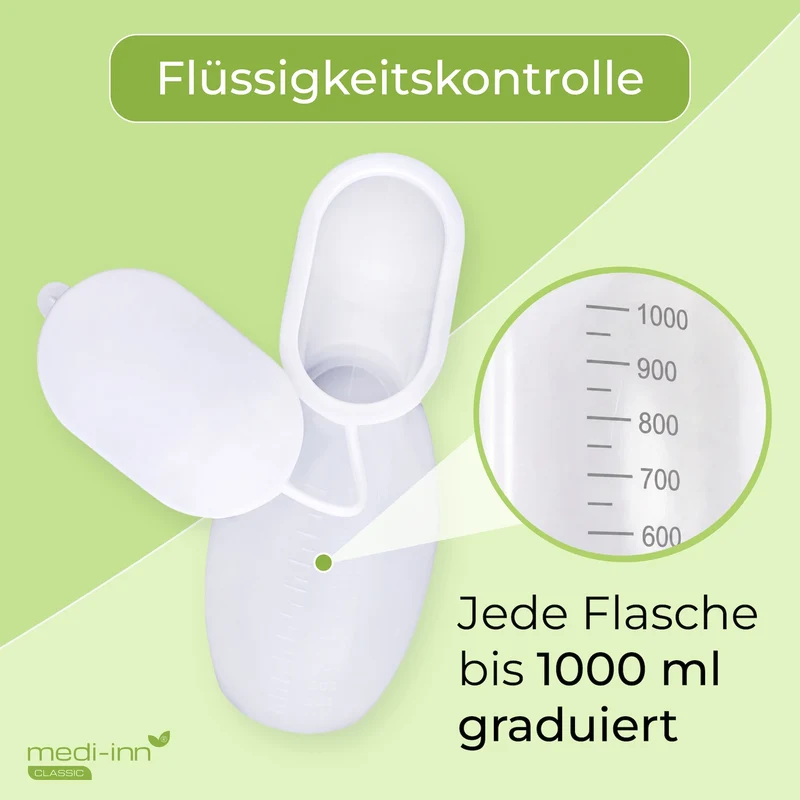 Medi-Inn Urinflasche PP 1000 ml, für Frauen, milchig