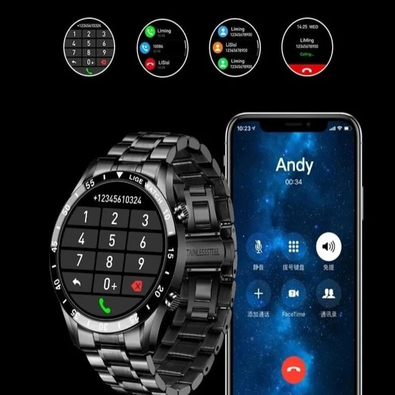 AureaSteel | 4G Smartwatch mit AMOLED-Display und Multi-Function GPS-Funktionen