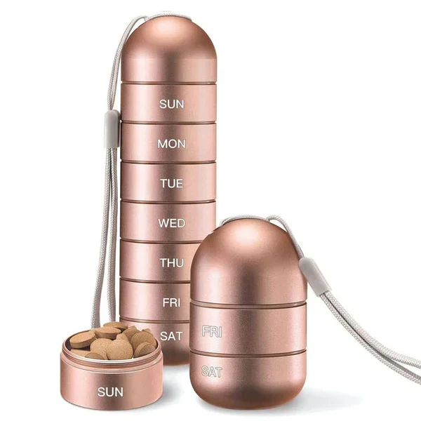 MediVault | Sicherer Aluminium Pillenbehälter für Reisen
