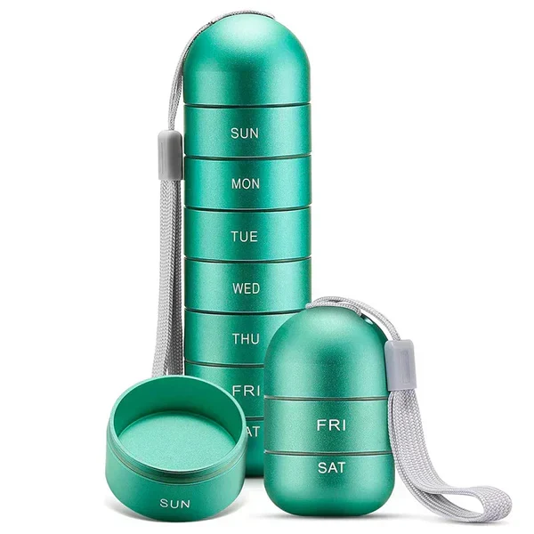 MediVault | Sicherer Aluminium Pillenbehälter für Reisen