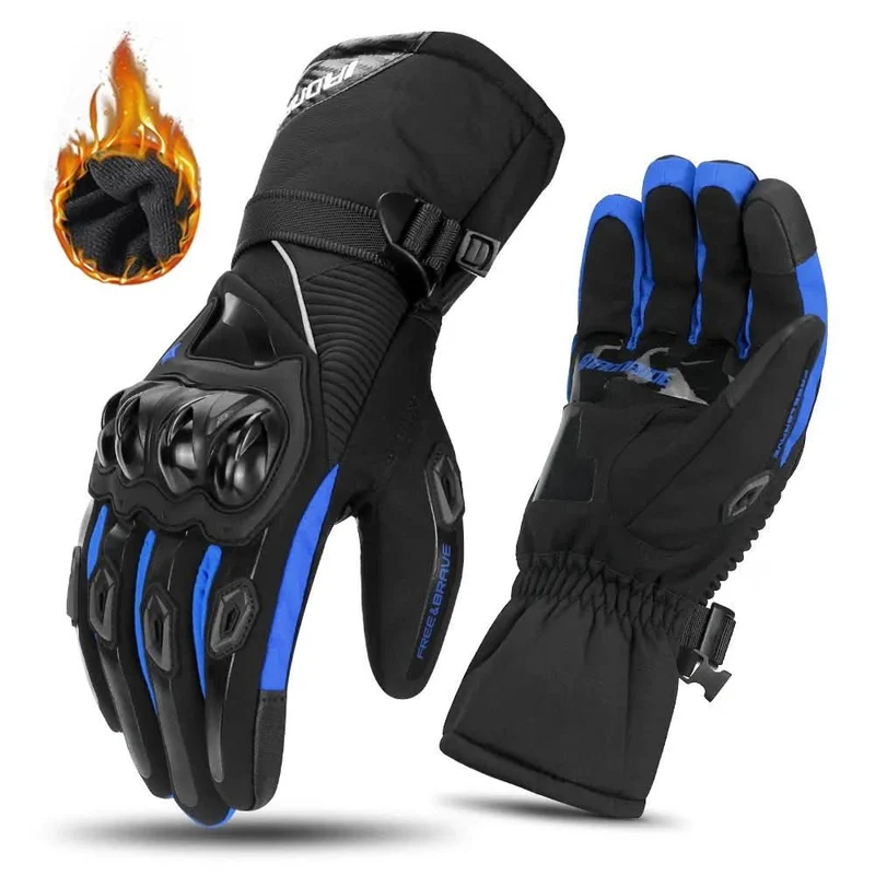 THERMOGRIP Moto Handschuhe – Wasserdichte Winter-Motorradhandschuhe mit 3-Schicht-Isolierung & Kohlefaser-Schutz