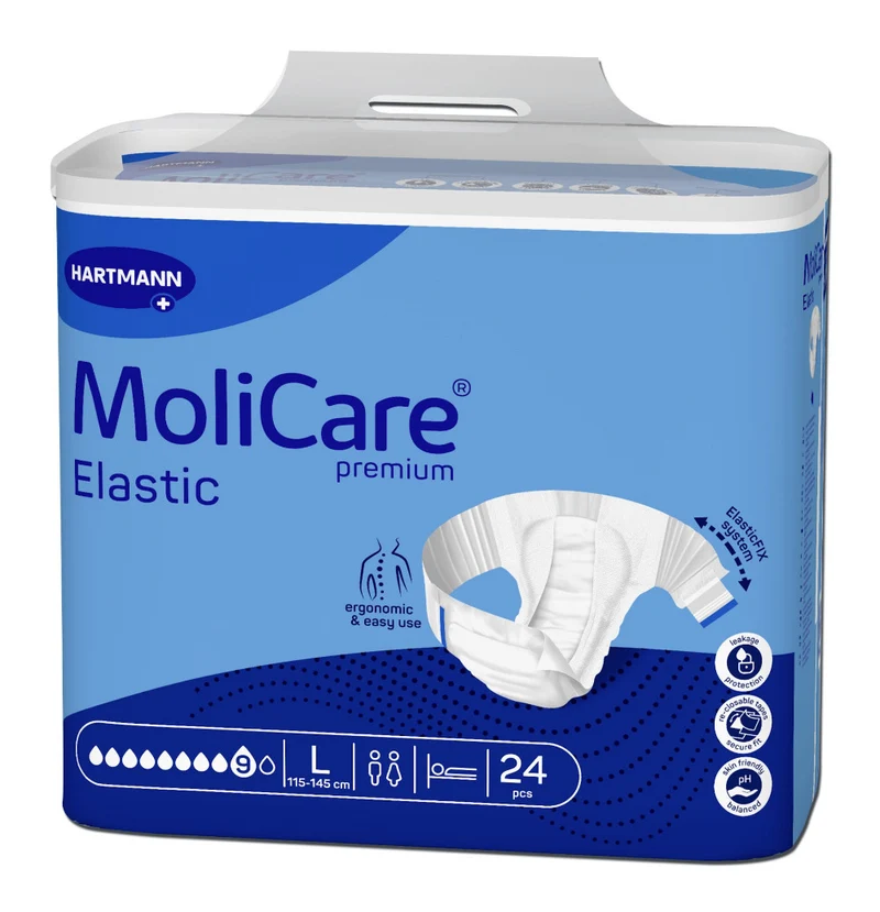 MoliCare Premium Elastic, 9 Tropfen, Gr. L, 115 - 145 cm Hüftumfang