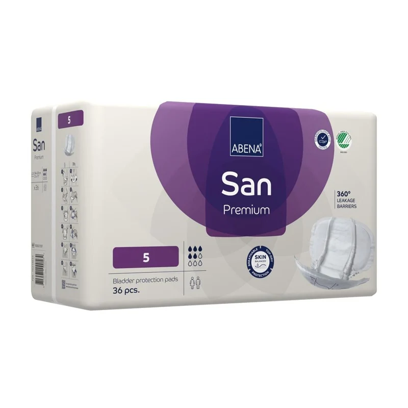 Abena San Premium 5 Inkontinenzeinlagen 1200 ml, 36 Stück