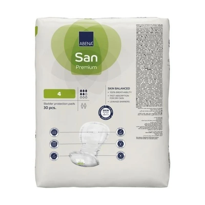 Abena San Premium 4 Inkontinenzeinlagen 800 ml, 30 Stück