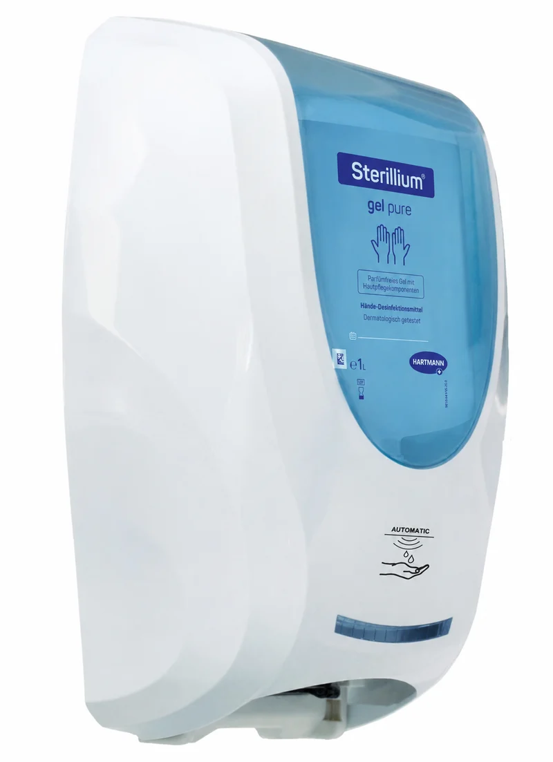 Hartmann CleanSafe touchless Dosierspender für Überkopfflaschen + 10 x 1000 ml Sterillium Gel pure Überkopfflasche