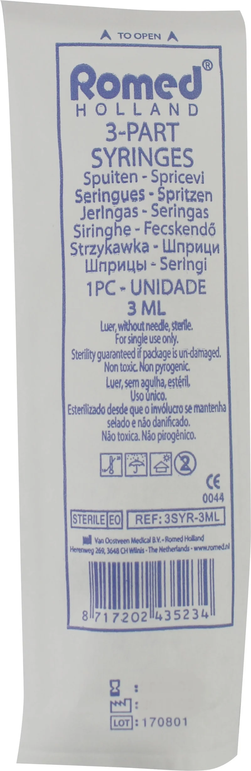 Romed Einmalspritzen, 3-teilig, steril