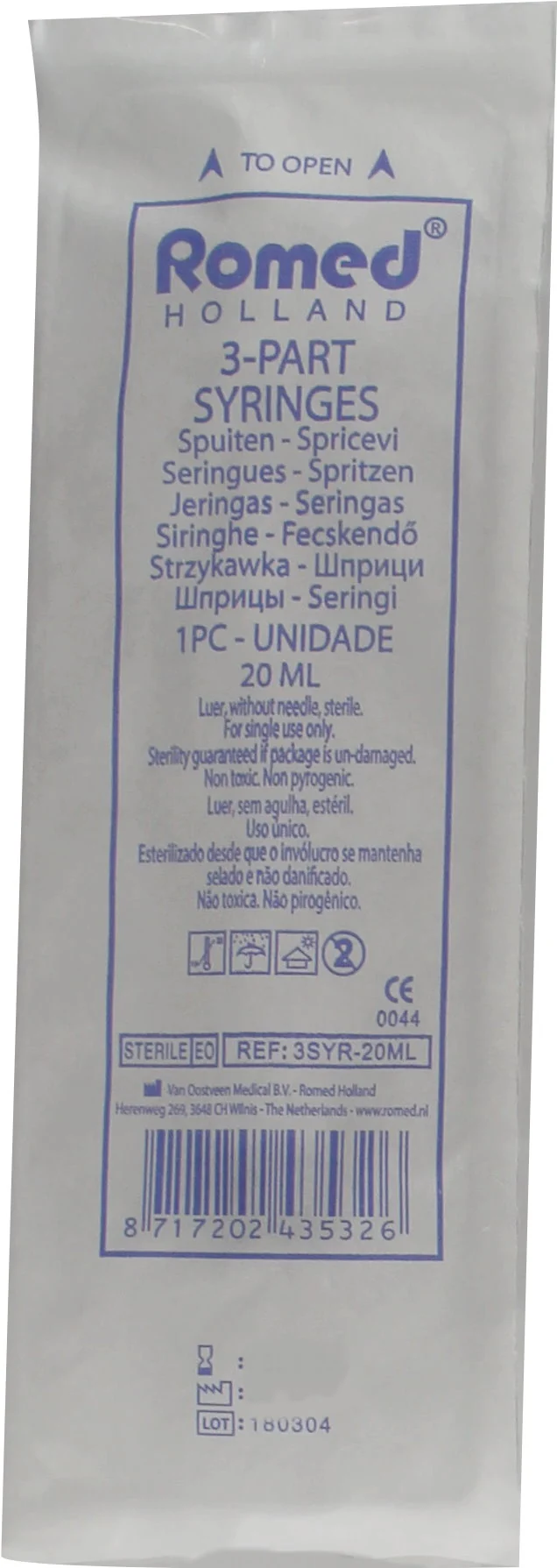 Romed Einmalspritzen, 3-teilig, steril