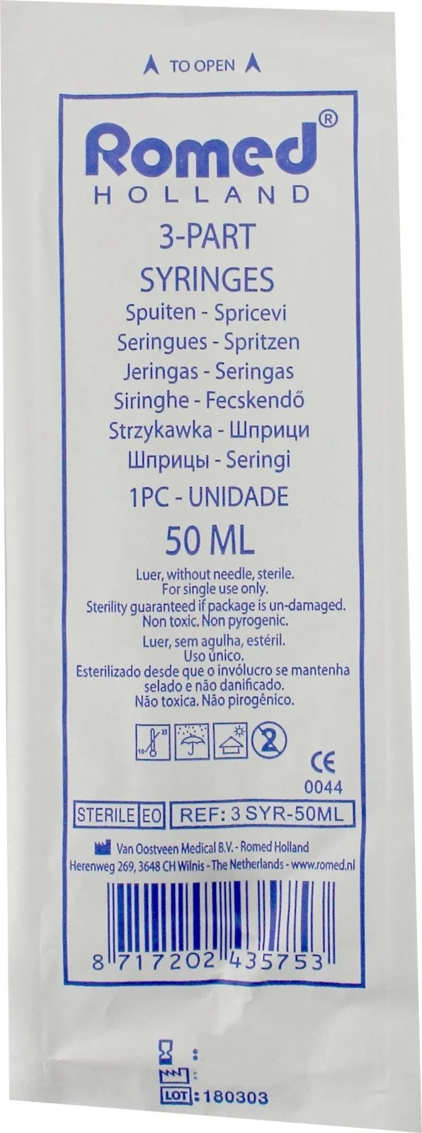 Romed Einmalspritzen, 3-teilig, steril