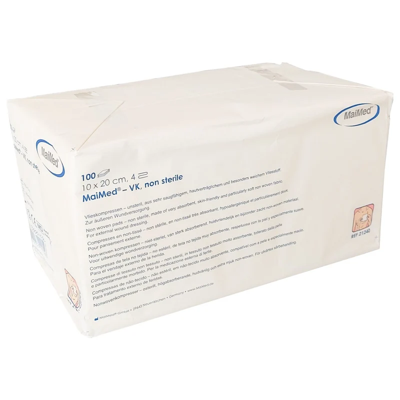 MaiMed Vlieskompressen 10 x 20 cm 4-fach unsteril