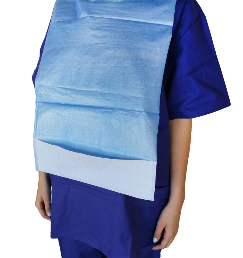 Medi-Inn Einmal Esslätzchen mit Auffangtasche 64 x 36 cm blau