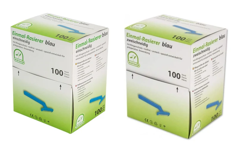 Medi-Inn Einwegrasierer Farbe blau