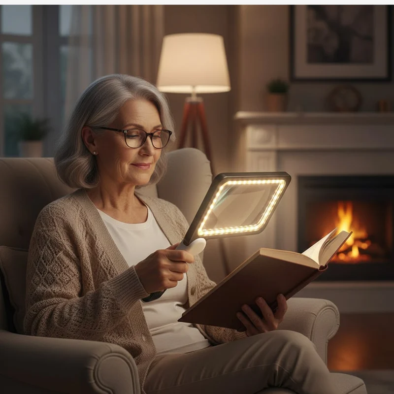 ZoomLight | Vergrößerungsglas – Helles Licht zum Lesen und für Hobbys