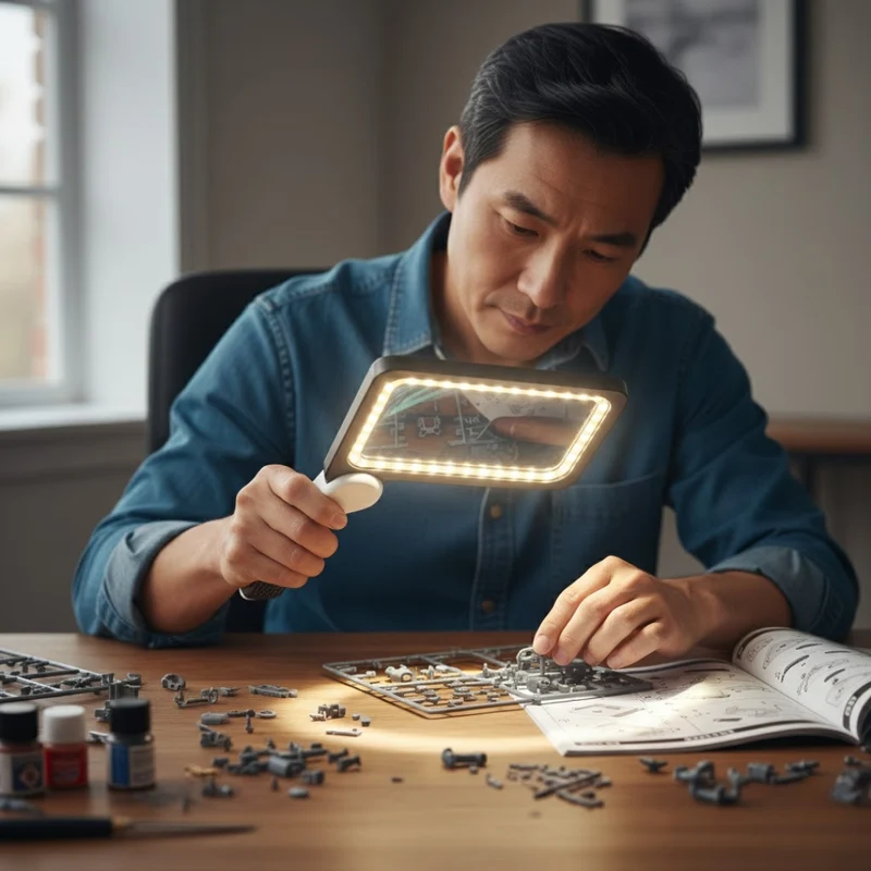 ZoomLight | Vergrößerungsglas – Helles Licht zum Lesen und für Hobbys