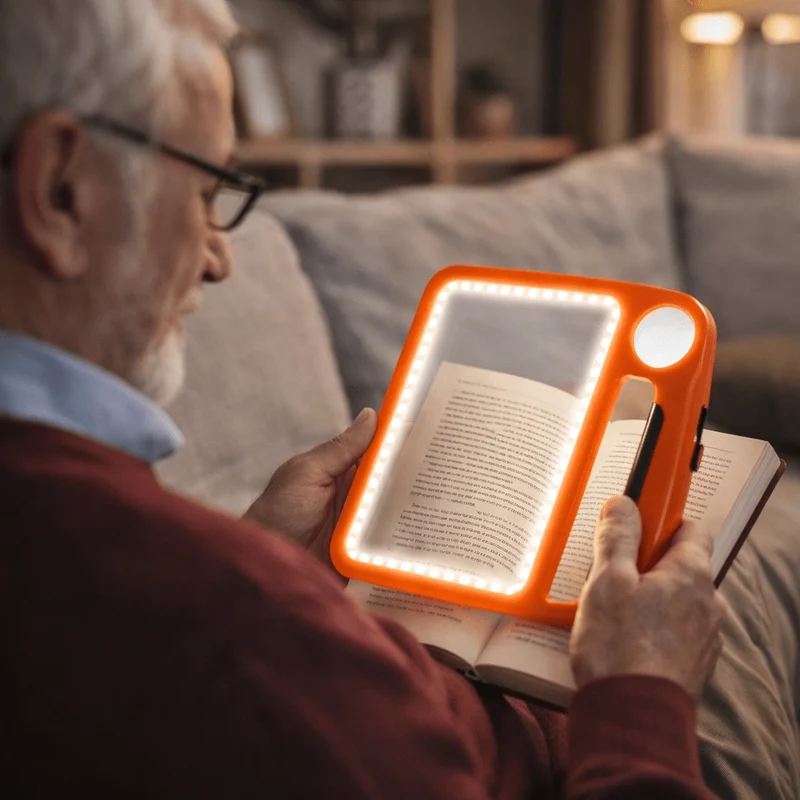SEHKOMFORT – Handleselupe mit LED & 5x/10x Vergrößerung für klares Lesen