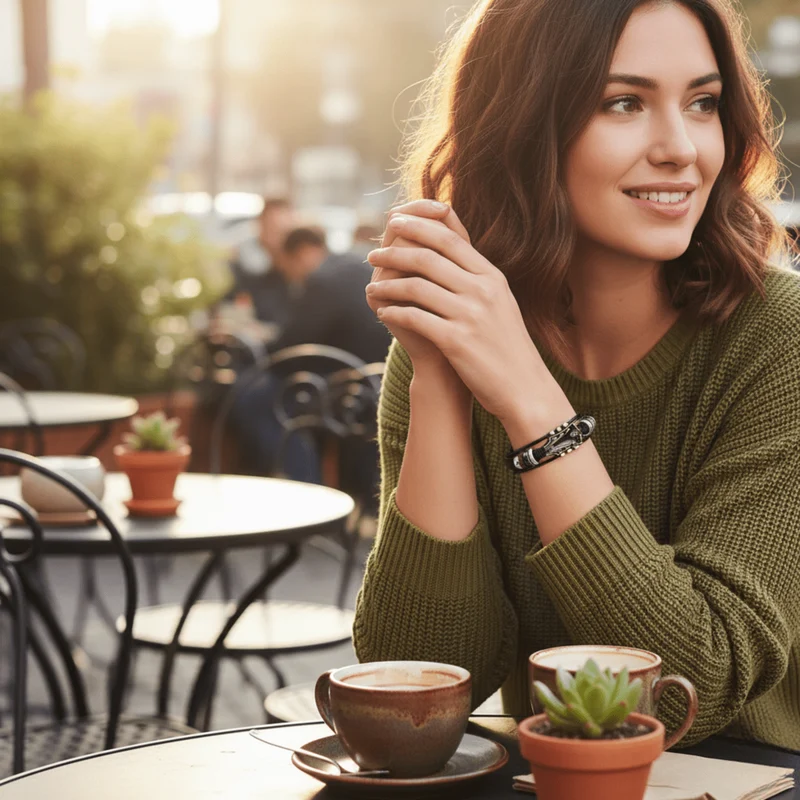 MUSIKSTRUM – Lederarmband mit gitarre-inspiriertem Design