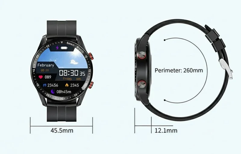CARDIOTRON – Premium Herren-Smartwatch mit ECG+PPG & Anruffunktion