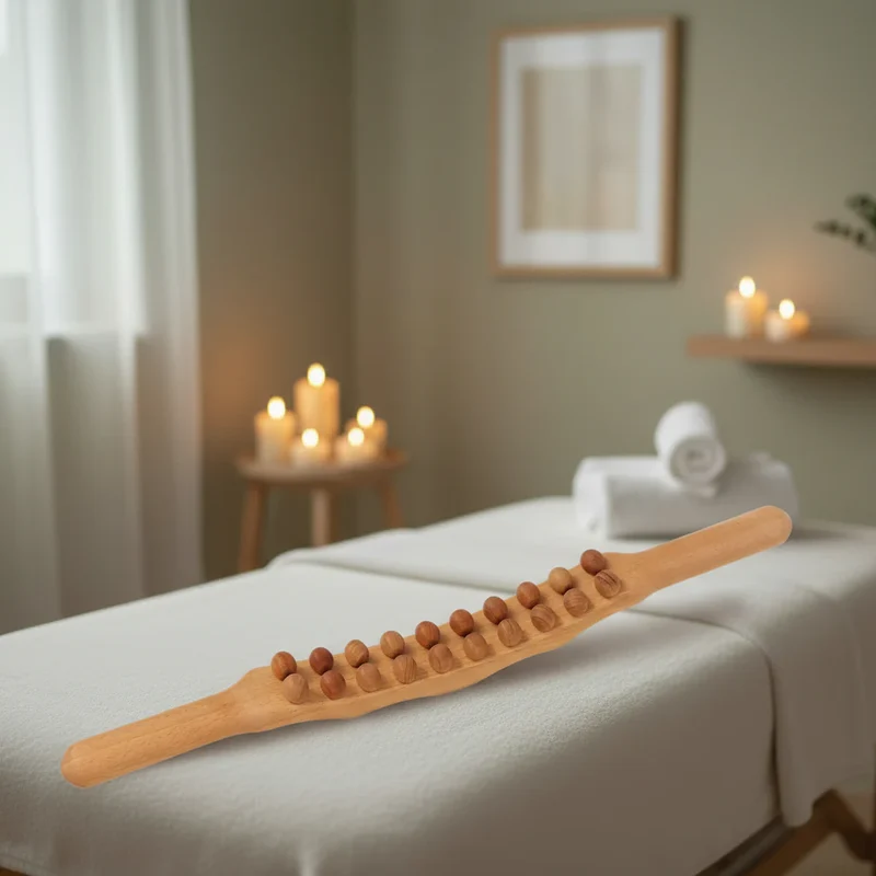 WOOLEASE – Gua Sha Massagestock aus Naturholz