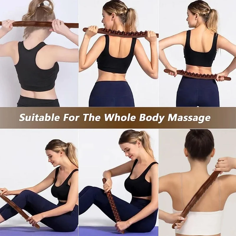 WOOLEASE – Gua Sha Massagestock aus Naturholz