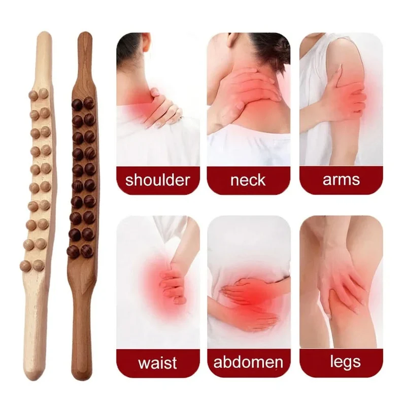 WOOLEASE – Gua Sha Massagestock aus Naturholz