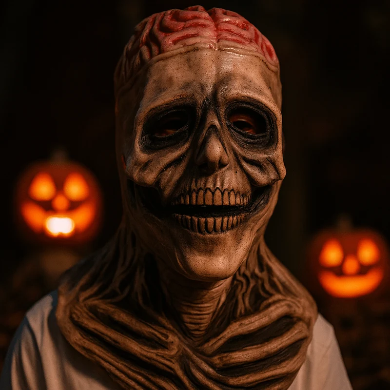 DREADSKULL – Realistische Skelettmaske mit Hut für ultimative Halloween-Verwandlung