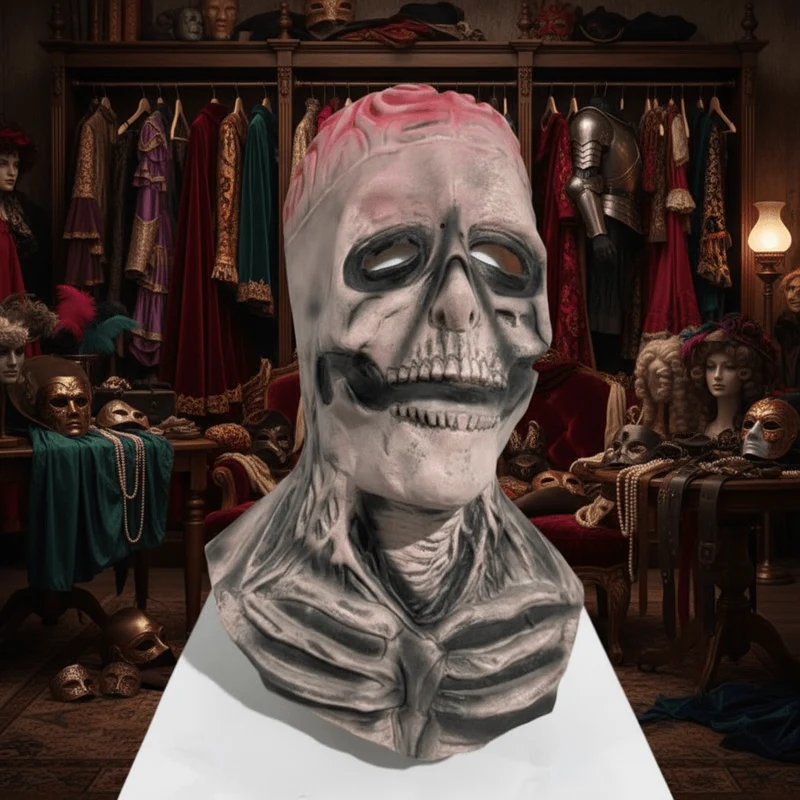 DREADSKULL – Realistische Skelettmaske mit Hut für ultimative Halloween-Verwandlung