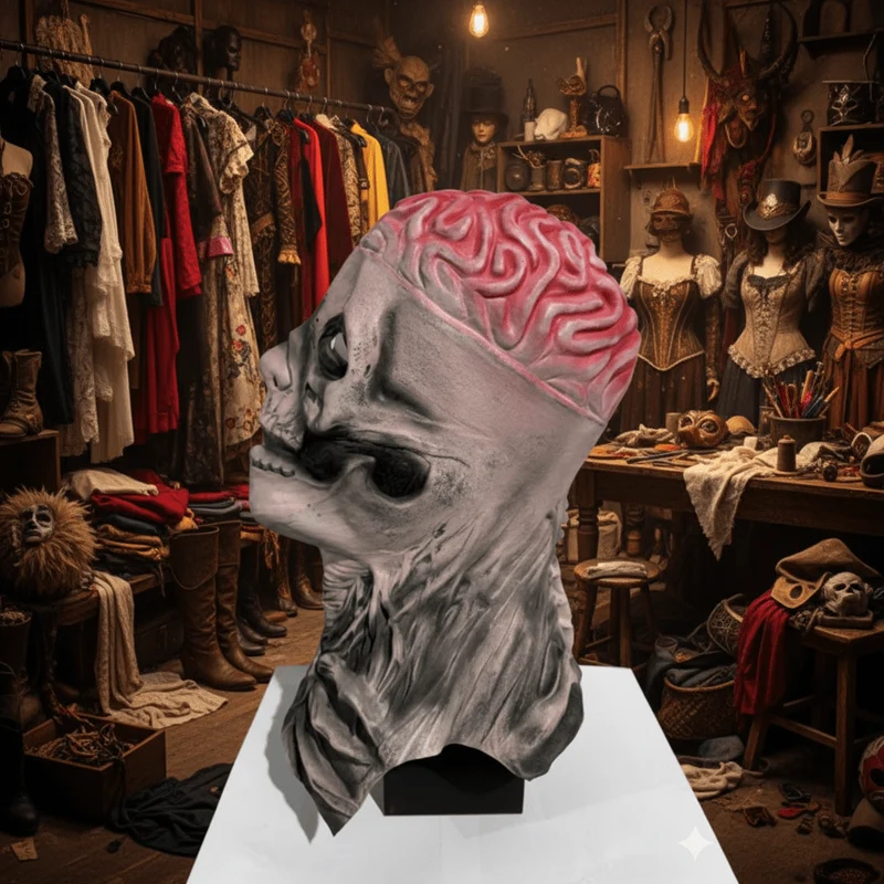 DREADSKULL – Realistische Skelettmaske mit Hut für ultimative Halloween-Verwandlung
