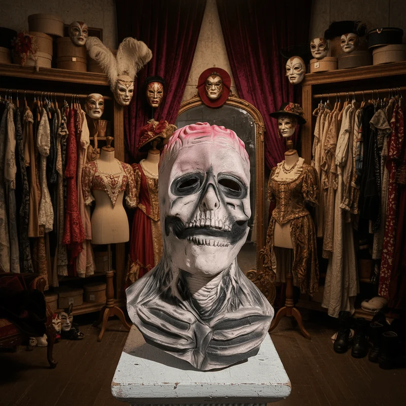 DREADSKULL – Realistische Skelettmaske mit Hut für ultimative Halloween-Verwandlung