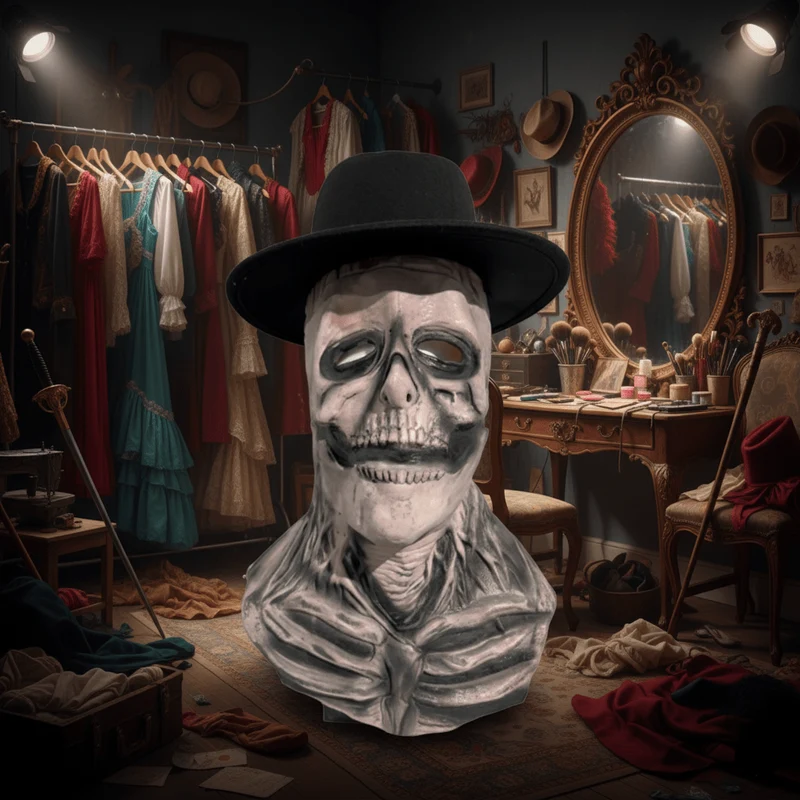 DREADSKULL – Realistische Skelettmaske mit Hut für ultimative Halloween-Verwandlung