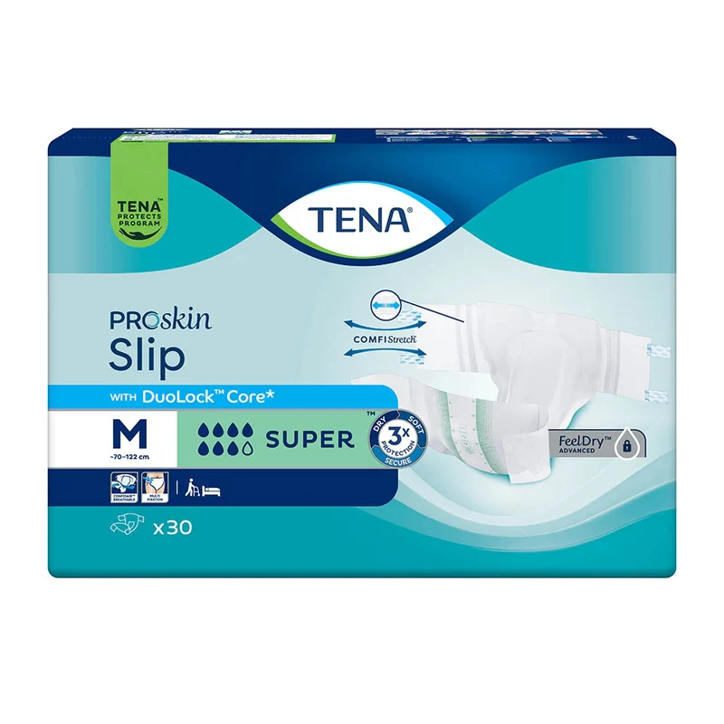 TENA ProSkin Slip Super M Inkontinenzwindeln, 30 Stück