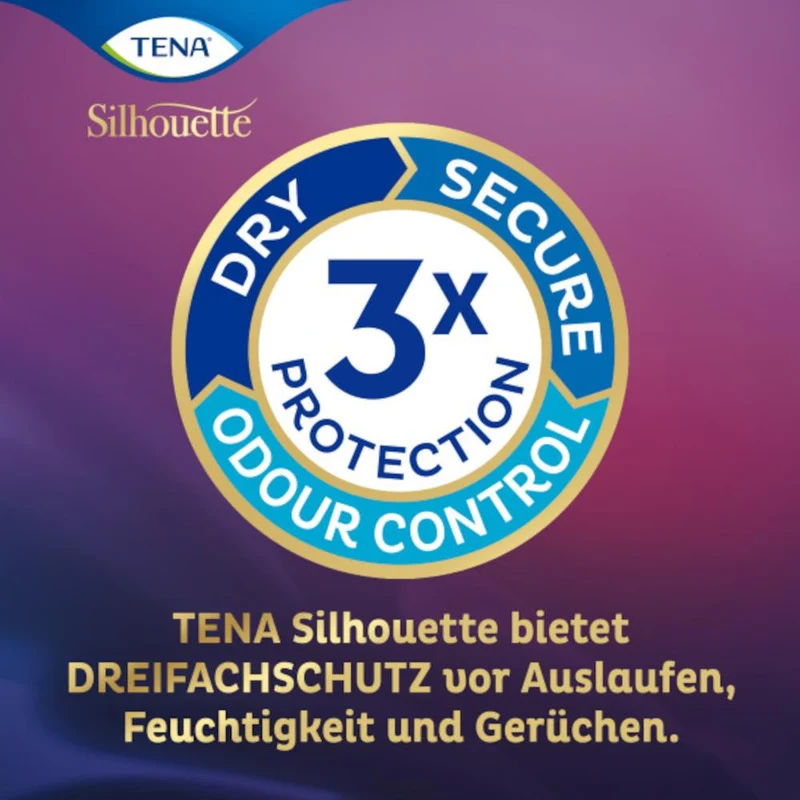 TENA Silhouette Noir Mini diskrete Slipeinlagen, 18 Stück