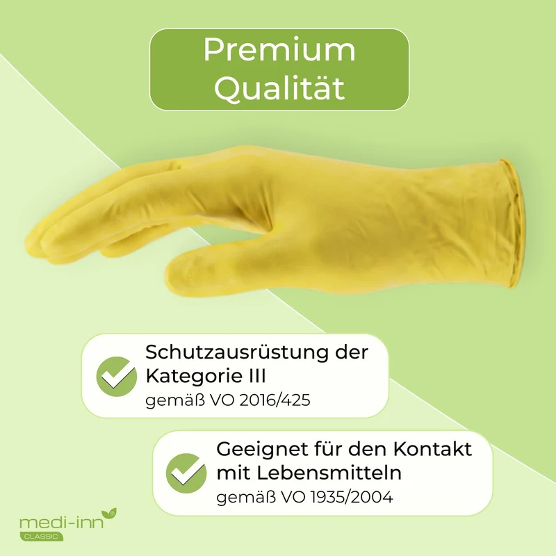 Medi-Inn Nitril Yellow Einmalhandschuhe, gelb, puderfrei