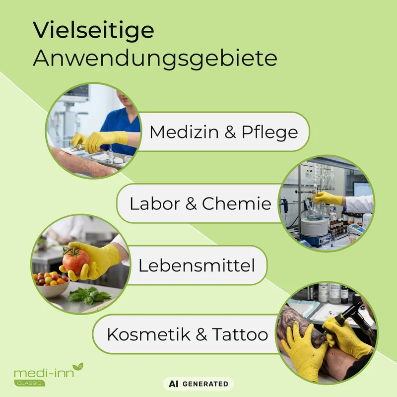 Medi-Inn Nitril Yellow Einmalhandschuhe, gelb, puderfrei