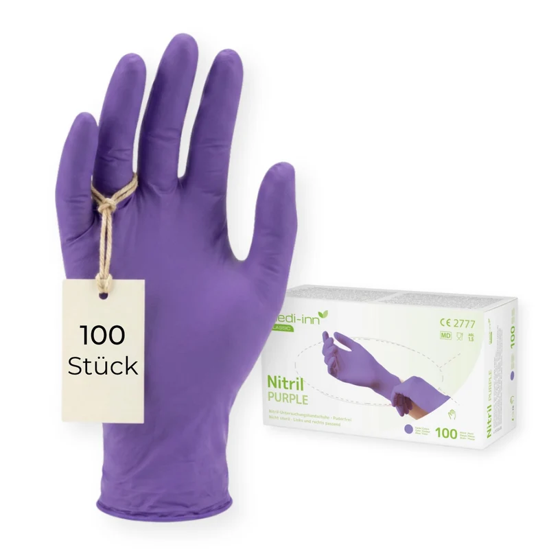 Medi-Inn Nitril Purple Einmalhandschuhe, lila, puderfrei