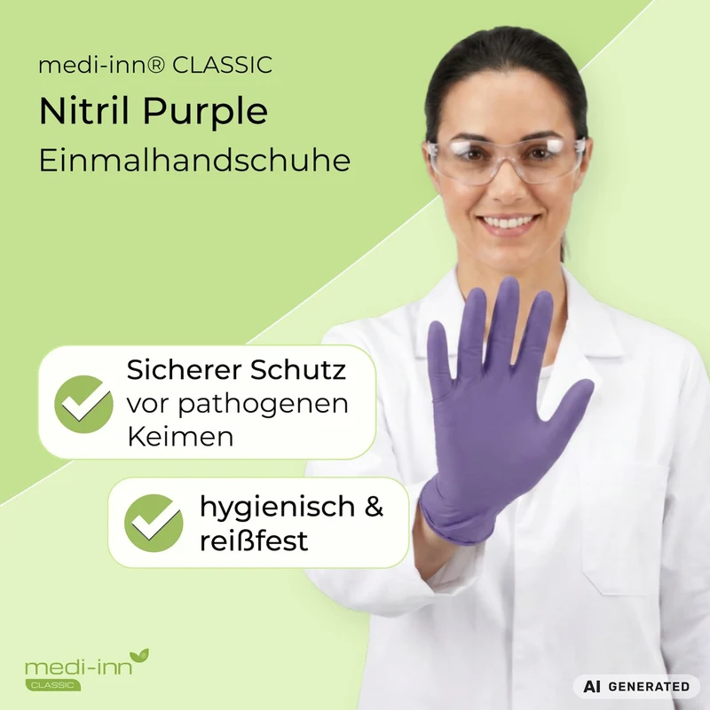 Medi-Inn Nitril Purple Einmalhandschuhe, lila, puderfrei