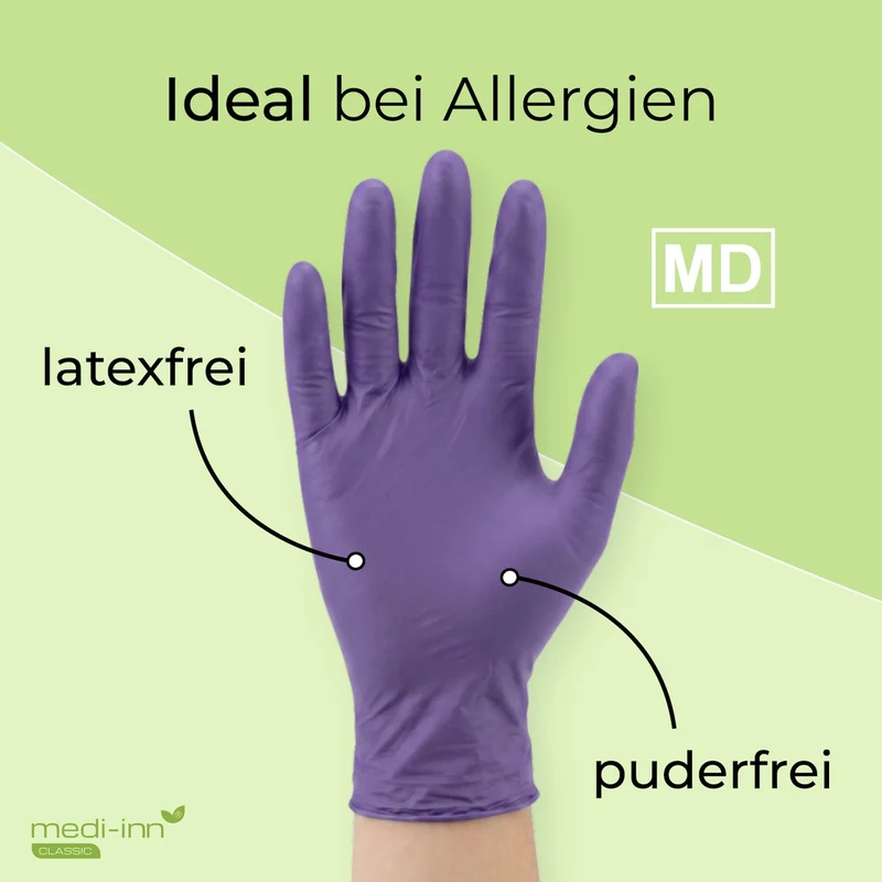 Medi-Inn Nitril Purple Einmalhandschuhe, lila, puderfrei