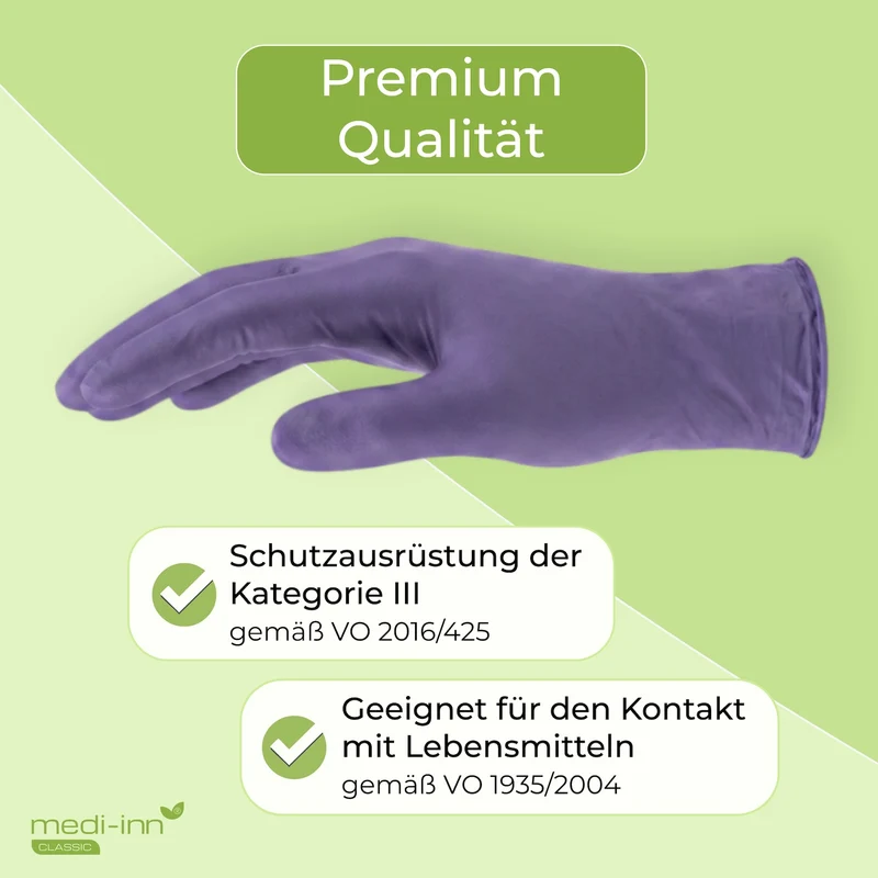 Medi-Inn Nitril Purple Einmalhandschuhe, lila, puderfrei