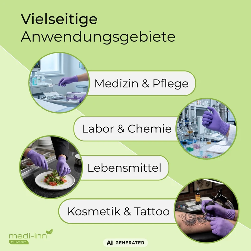 Medi-Inn Nitril Purple Einmalhandschuhe, lila, puderfrei