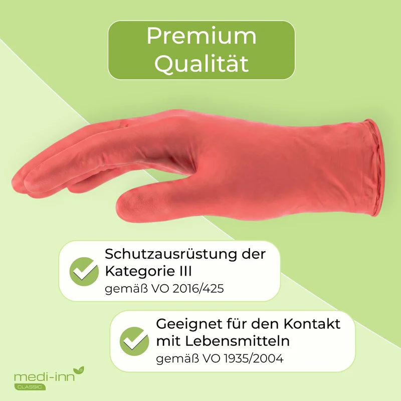 Medi-Inn Nitril Red Plus Einmalhandschuhe puderfrei