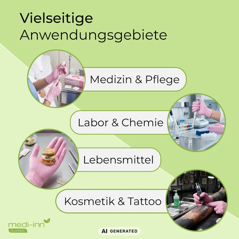 Medi-Inn Nitril Pink Plus Einmalhandschuhe, puderfrei