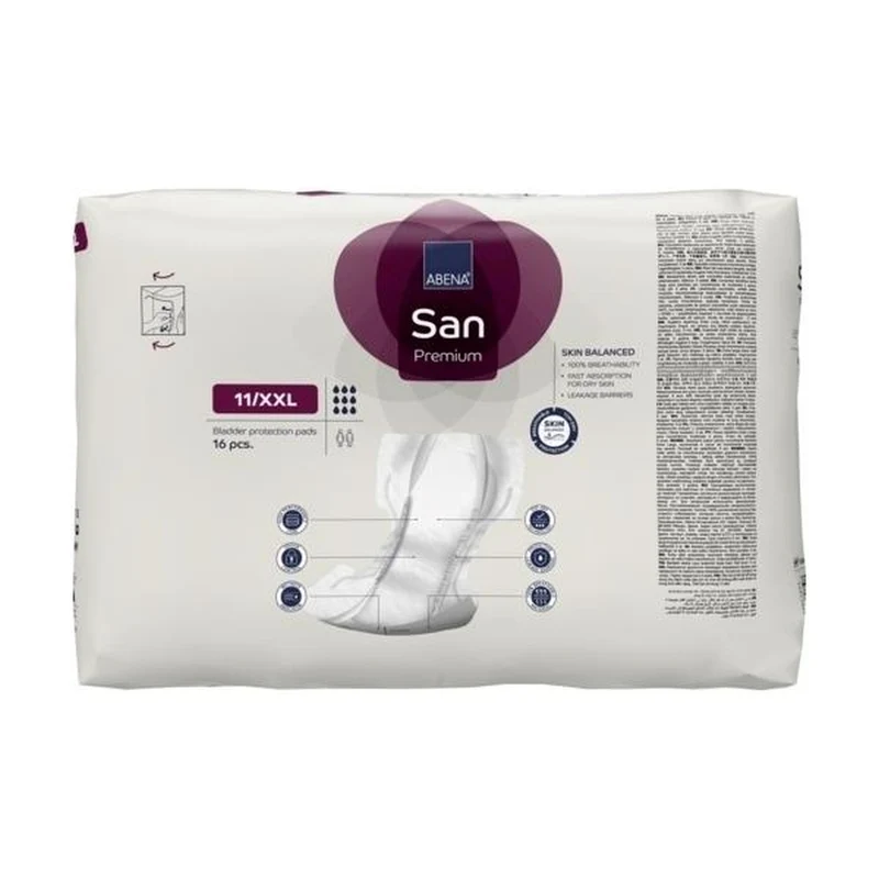 Abena San Premium 11/XXL Inkontinenzeinlagen 3400 ml, 16 Stück